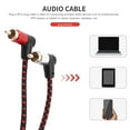 thumbnail image 6 of 90 Degree 3.5mm Male to 2 RCA AUX Y Microphone Plug for Laptop 1M, 6 of 8