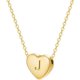 thumbnail image 1 of Collar con colgante de corazón con las 26 letras del alfabeto de la A a la Z, regalo de San Valentín para ella, collar personalizado chapado en oro para niñas y mujeres, 1 of 5