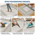 thumbnail image 4 of HIWEAVER Camel 8' x 10' Washable Area Rugs for Living Room Soft Geometric Bordered Indoor Modern Large Throw Carpet for Dining Room Non Slip Farmhouse Floor Cover for Home Decor, 4 of 6