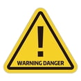 thumbnail image 1 of Adhesivo de PVC Warning Danger Sign, 20 unidades/lote, 15 x 15 cm, 1 of 3