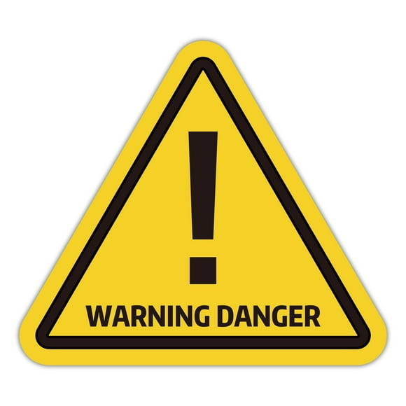 Adhesivo de PVC Warning Danger Sign, 20 unidades/lote, 15 x 15 cm
