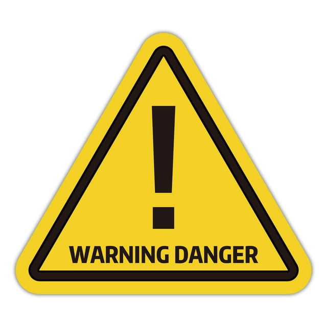 Adhesivo de PVC Warning Danger Sign, 20 unidades/lote, 15 x 15 cm