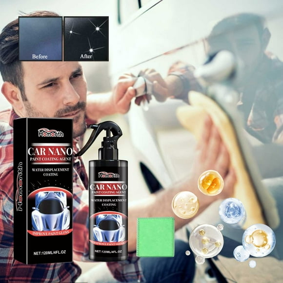 EGNMCR Car Spray Paint Maintenance Decontamination Blackening And Brightening Car Coating Coating Spray And Brightening Car Paint Coat 120ml Coating spray