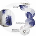 thumbnail image 5 of Shower Curtain Bathroom Set Blue Gradient Flower Waterproof Fabric Shower Curtains with Grommets&Hooks Abstract Bohemian Floral Privacy Bath Curtain for Bathtub 60x72in, 5 of 7