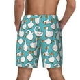 thumbnail image 4 of Uemuo Cartoon Funny Goose Pattern Mens Swim Trunks Quick Dry Board Shorts with Mesh Lining, Stretch Beach Shorts Quick Dry No-Chafing Board Shorts-Medium, 4 of 9