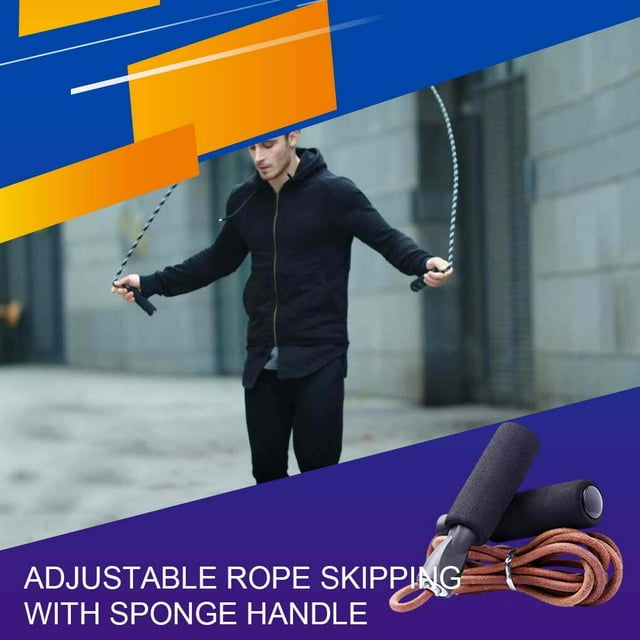 VONKY Adultes Enfants Corde à Sauter Portable Femmes Étudiants Réglable Corde à Sauter Force Exercice Équipement Sportif