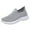 Grey, variant on XIMIN Women's Slip On Low Heel Sneakers Lightweight Breathable Casual Walking Running Gym Tennis Workout Shoes Non Slip Comfortable Arch Support Daily Footwear