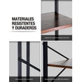 thumbnail image 4 of Librero Organizador Casa Litus 5 Repisas de Madera y Acero Inoxidable Minimalista, 4 of 9