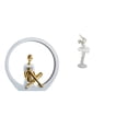 thumbnail image 1 of Estatua de niña,Estatuas de mujeres y niñas,figuritas decorativas elegantes,Escultura de arte abstracto,regalo creativo y moderno para el hogar.,Figura de escritorio,Estatua de bailarina de, 1 of 8