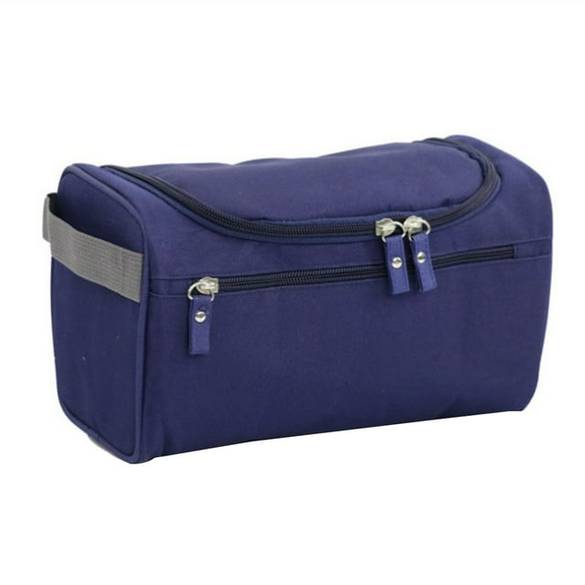 Men Toiletry Storage Bag Organizer Waterproof Large Capacity Male Cosmetic Case Travel Tote, Navy Blue Workhe