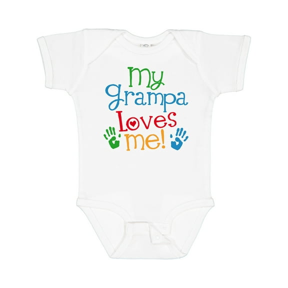 Inktastic My Grampa Loves Me Boys or Girls Baby Bodysuit