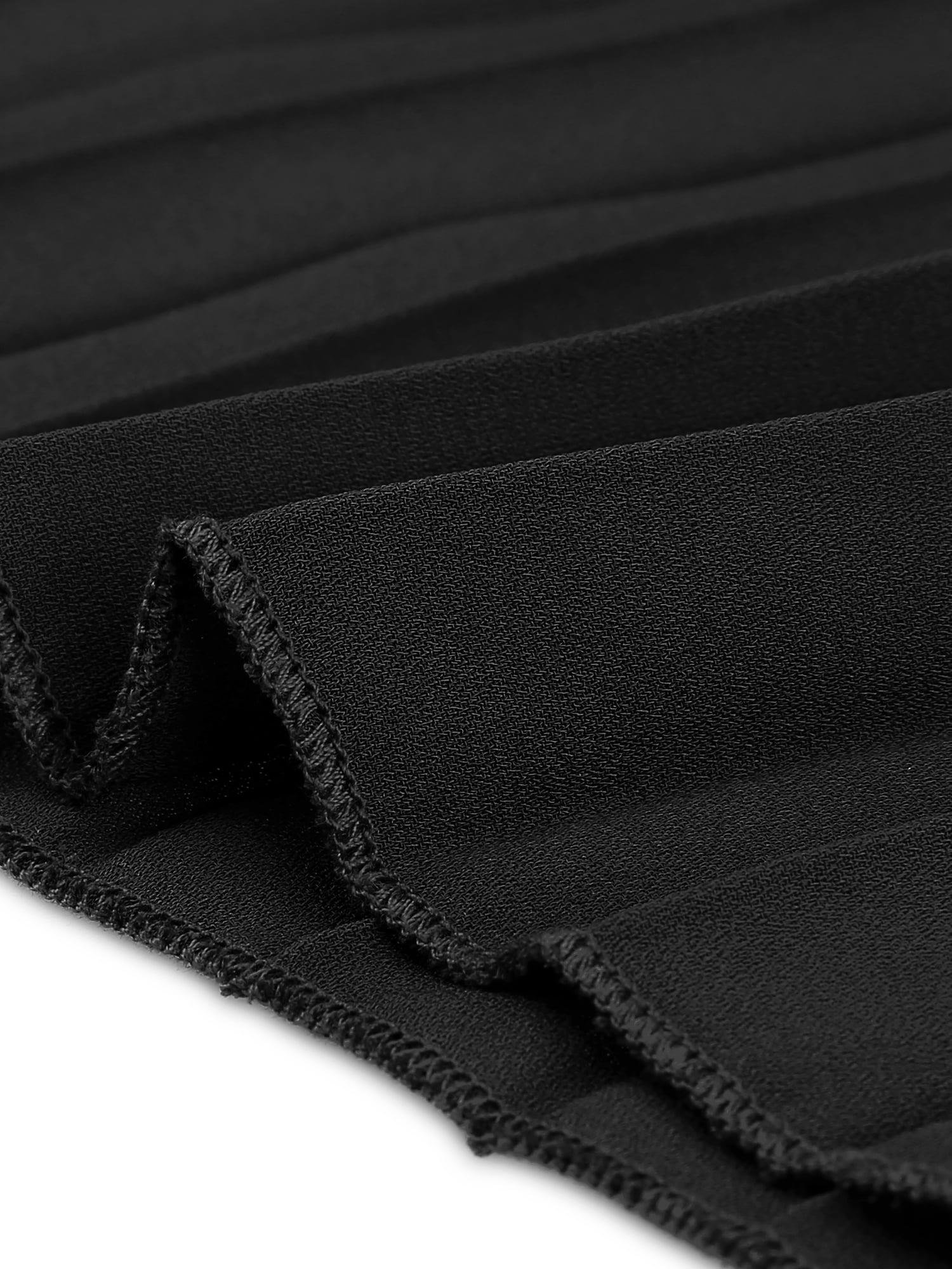 DARING DIVA Work Shirt Long Sleeve Pleated Midi Dress S Black