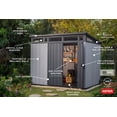 thumbnail image 3 of Keter Artisan 9x7 Foot Large Outdoor Shed & Floor w/Modern Design, Grey, 3 of 10