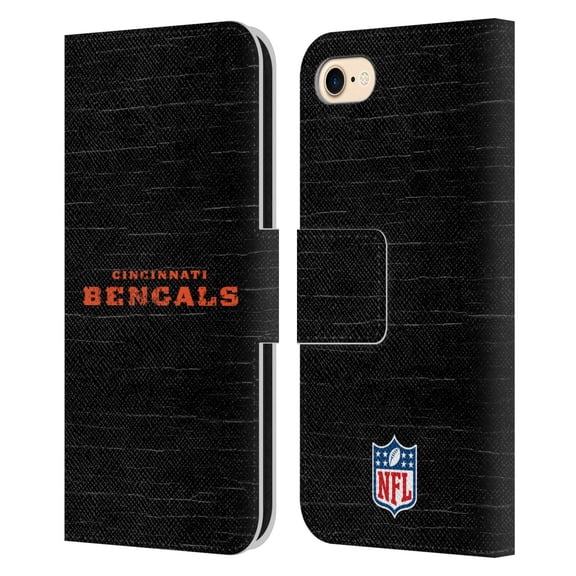 Head Case Designs NFL Cincinnati Bengals Logo Distressed Look Leather Book Wallet Case Cover For Apple iPhone 7 / 8 / SE 2020 & 2022