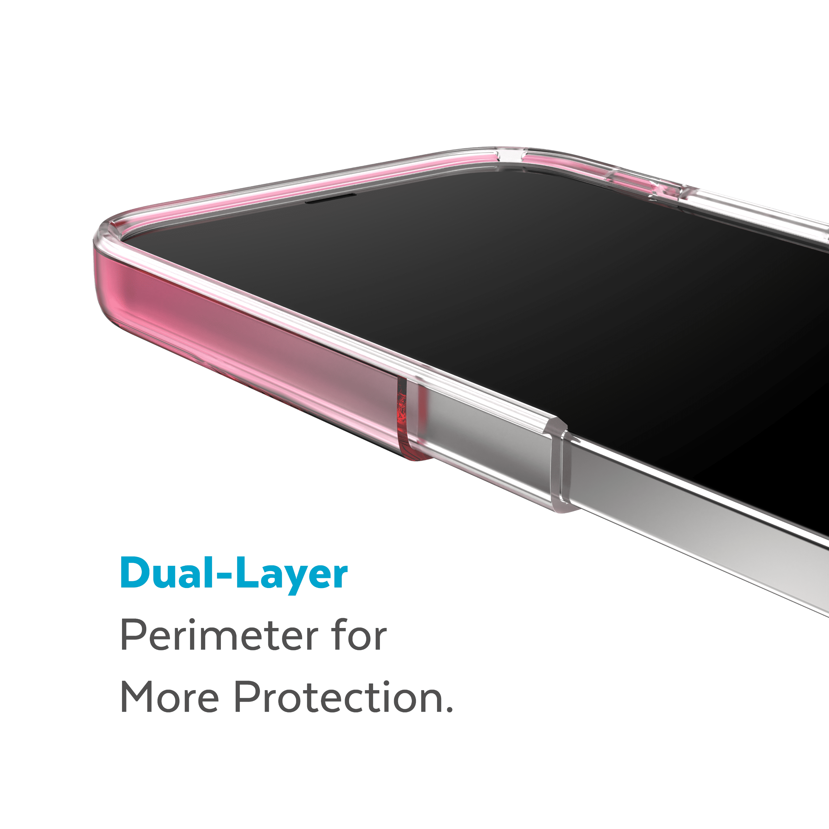 Speck Clear iPhone 14 Plus Case - Drop Protection, Scratch Resistant Dual Layer Slim Phone Case for 6.7" iPhones 14 Plus - Anti-Yellowing & Anti-Fade Case - Ombre Digital Pink Fade/Clear GemShell