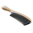 thumbnail image 3 of Handmade 100% Natural Green Sandalwood Hair Combs - Anti-Static Sandalwood Scent Natural Hair Detangler Wooden Comb (Buffalo Horn Wide Tooth), 3 of 7