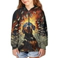 thumbnail image 4 of chaqlin Dachshund Hoodies for Girls Boys Size 14-16 Dog Full-Zip Hoodie Sweatshirt Kids Long Sleeve Hooded Jacket Causal Zipper Sport Coat with Pockets, 4 of 6