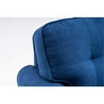 thumbnail image 4 of Alexent Calma Modern Linen Fabric Indoor Chaise Lounge in Blue, 4 of 10