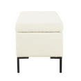 thumbnail image 5 of Ray Storage Bench Ottoman, Cream White Boucle, Metal Legs, 32 Inch, 5 of 5