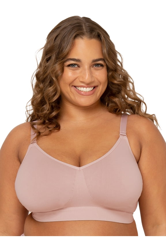 Fit for Me by Fruit of the Loom Women's Supportive Seamless Wirefree Bra, Style FT979, Sizes L to 4XL