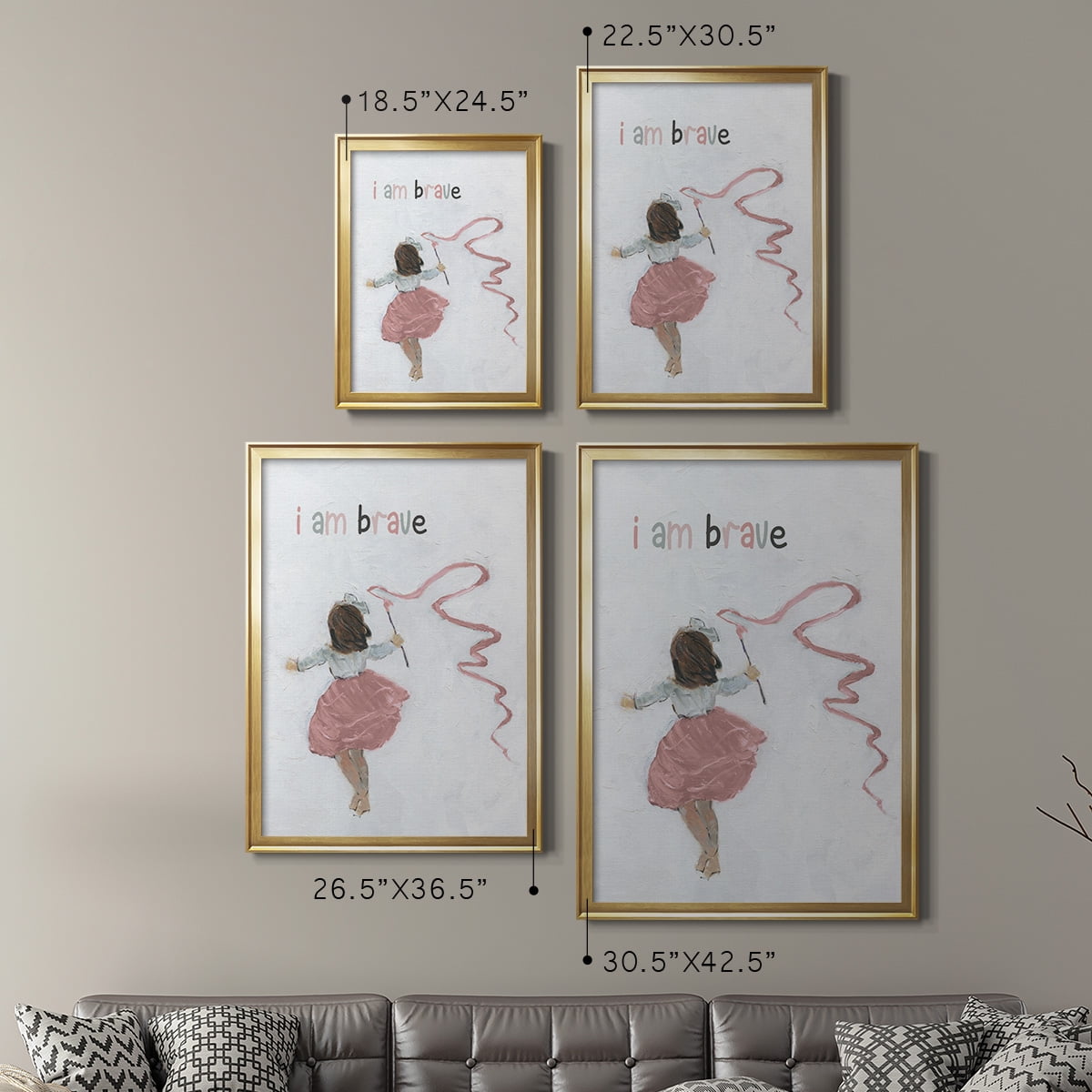 Girl Catching Wind Premium Framed Print - Ready to Hang