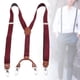 thumbnail image 5 of para hombre con 4 ganchos giratorios Elástico Y trasero Heavy Duty 1" Belt Rojo Hugo tirantes para hombre, 5 of 9