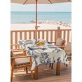 thumbnail image 2 of Outdoor Tablecloth with Umbrella Hole for Patio/Picnic/Party/Camping, Farmhouse Country Waterproof Table Cloth Rectangle Table Cover Washable, Vintage Trees Rustic French Garden Birds (60"x 102"), 2 of 8