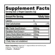 HealthForce SuperFoods Liver Rescue - Natural Liver Cleanse - Liver Health Formula with Milk Thistle & Dandelion Root - Gluten-Free & Vegan - 120 Capsules