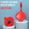 thumbnail image 2 of Cable de Carga Retráctil Uno en Uno, Uno Arrastre Tres Cables de Datos de Carga Rápida para Iphone, Android, Tipo C, Longitud 20-100cm con Luz Nocturna Inteligente, 2 of 2