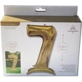 thumbnail image 3 of 53 inch Stand-Up Numberz 7 - White Gold (Air-Fill Only) Foil Mylar Balloon - Party Supplies Decorations, 3 of 6