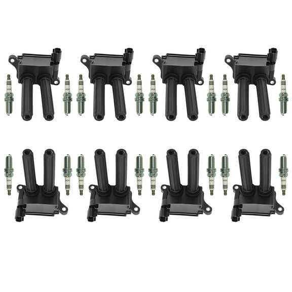 Ignition Coil and NGK Iridium Spark Plug Compatible with 09-19 Dodge Challenger Charger UF504