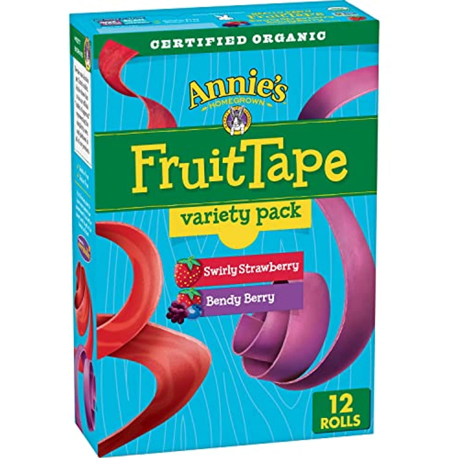 Annies Organic Strawberry And Berry Peely Fruit Tape, Variety Pack, 9 Oz, 12 Ct