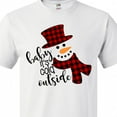 thumbnail image 4 of Inktastic Baby It's Cold Outside Cute Snowman in Plaid Print T-Shirt, 4 of 5