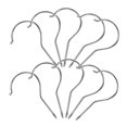 thumbnail image 2 of 10pcs Clothes Hanger Iron Hooks Heavy Duty Metal Hook Replacements Parts Hanger Hooks, 2 of 4