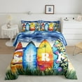 thumbnail image 2 of Erosebridal Ocean Surfing Bedding Twin Comforter Set,Sea Theme Down Comforter,Lightweight Reversible Bedding Sets Twin with Comforter,Summer Holiday Decor,3pcs, 2 of 8
