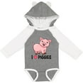 thumbnail image 3 of Inktastic I Love Piggies- cute pig Boys or Girls Long Sleeve Baby Bodysuit, 3 of 5