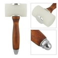 thumbnail image 3 of Martillo de nailon y cuero en forma de T, mango de madera, mazo para tallar cuero, herramienta artesanal, 3 of 8