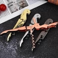 thumbnail image 4 of Double Hinged Waiters Corkscrew,matte Black Wine Bottle Opener With Foil Cutter, 4 of 5