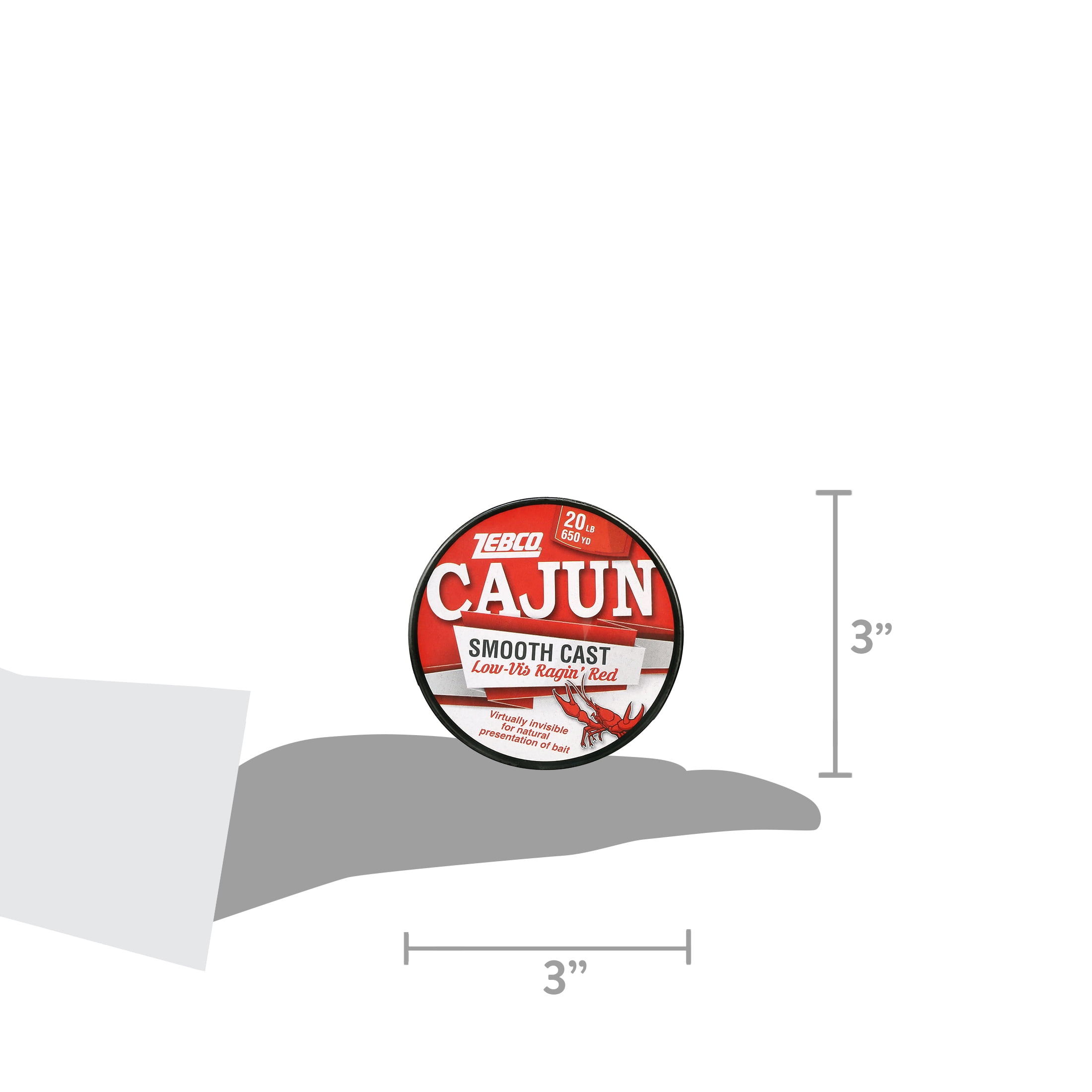 Zebco Cajun Line Smooth Cast Fishing Line, Low Vis Ragin' Red, 20-Pound  Tested