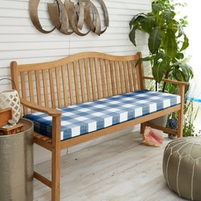 Humble And Haute Grey Gold Paisley Indoor Outdoor Corded Bench