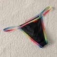 thumbnail image 5 of USNSM Men's Ice Silk Underwear With Pouch G-Strings Thongs Breathable Underwear Summer Bottoms Lingerie Black XXL, 5 of 6