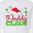 thumbnail image 4 of Inktastic Daddy Claus with Christmas Santa Hat and Snowflakes Long Sleeve T-Shirt, 4 of 5