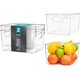 thumbnail image 1 of Large Clear Plastic Storage Bins for Shelves, Clothes, with Handle - Clear Storage Bins, Drawer, Shelf, Closet, Pantry, Fridge, Freezer Organizer Bins, Closet Organizers and Storage (4 pack), 1 of 7