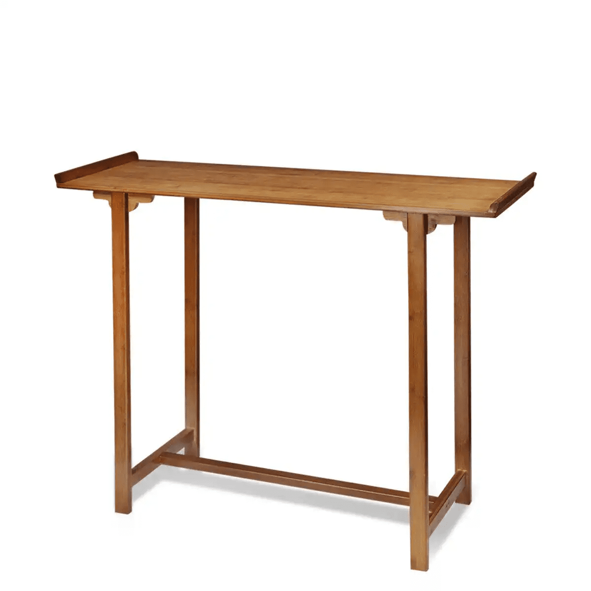 Magshion Bamboo Entryway Console Table Retangle Hallway Living Room Decorative Side Table Natural Wood Color