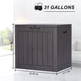 thumbnail image 3 of 31 Gallon Resin Deck Box, Waterproof UV Resistant Outdoor Storage Box for Garden, Indoor, 3 of 6