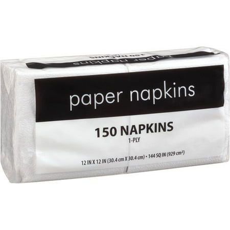 Great Value Paper Napkins, 150ct