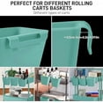 thumbnail image 5 of 5 Pack Hanging Cup Holders, Multipurpose Rolling Cart Accessories Utility Cart Accessories for Art Craft Supplies, Space Saving Hanging Storage Basket Pencil Holder Makeup Organizers (Blue), 5 of 7