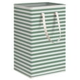 thumbnail image 1 of Cestas de lavandería plegables con revestimiento impermeable de polietileno, capacidad de 75 l, asa práctica, cesta de almacenamiento portátil y ligera, color verde, 1 of 1