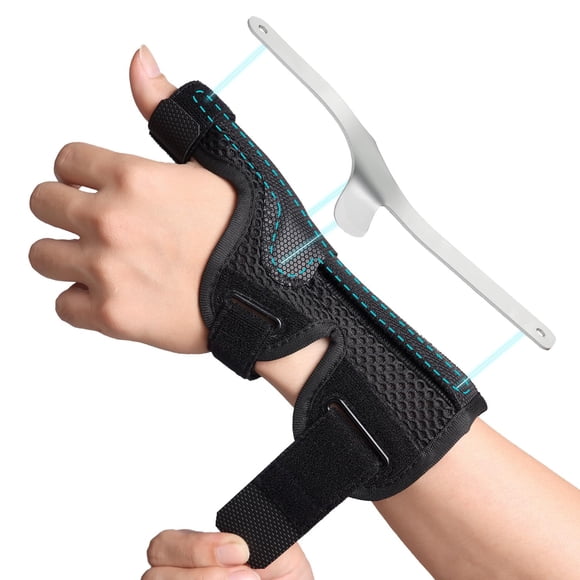 DrFinger Thumb Brace Spica Splint for Right & Left Hand, De Quervain's Tenosynovitis Splint, Breathable Stabilizer, for Trigger Thumb, Arthritis, Ten