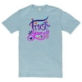 thumbnail image 2 of Oversized Trust Yourself Phrase Graphic Design Short Sleeve Cotton Jersey T-Shirt - Blue Mist 2XL, 2 of 4
